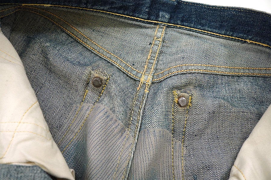 40's Levi's S503XXB WWⅡデニムパンツ アーキュエイトステッチ無し 味ありリペア 実寸(29x31位) AS IS