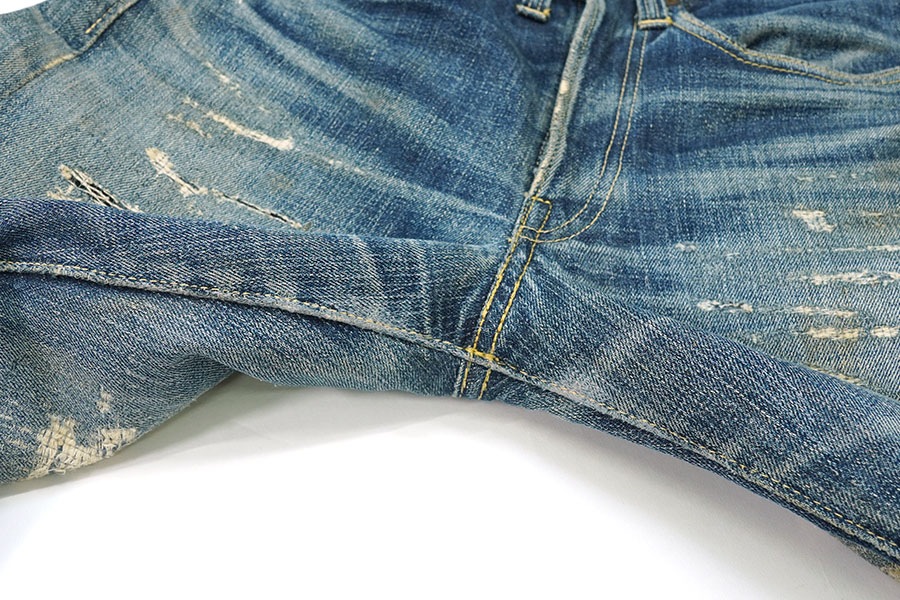 40's Levi's S503XXB WWⅡデニムパンツ アーキュエイトステッチ無し 味ありリペア 実寸(29x31位) AS IS