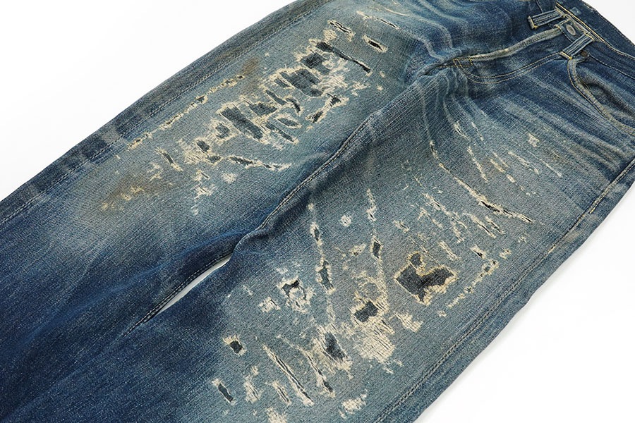 40's Levi's S503XXB WWⅡデニムパンツ アーキュエイトステッチ無し 味ありリペア 実寸(29x31位) AS IS