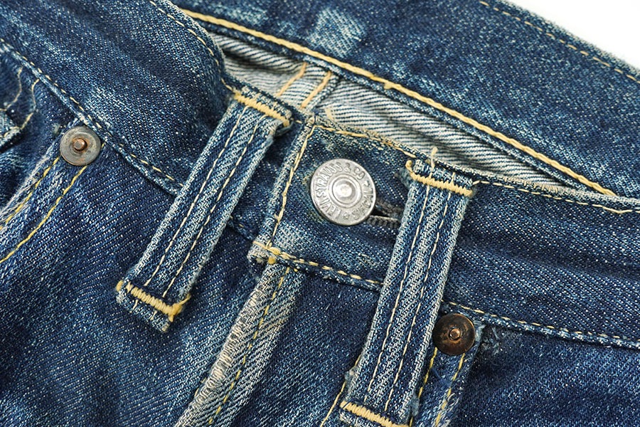 40's Levi's S503XXB WWⅡデニムパンツ アーキュエイトステッチ無し 味ありリペア 実寸(29x31位) AS IS