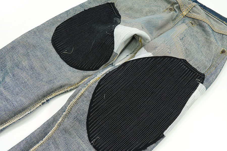 40's Levi's S503XXB WWⅡデニムパンツ アーキュエイトステッチ無し 味ありリペア 実寸(29x31位) AS IS