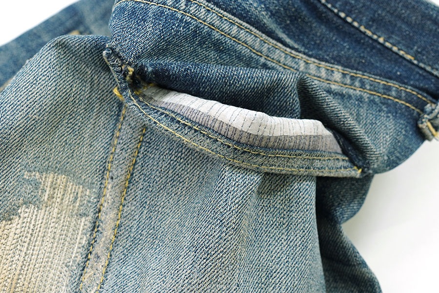 40's Levi's S503XXB WWⅡデニムパンツ アーキュエイトステッチ無し 味ありリペア 実寸(29x31位) AS IS