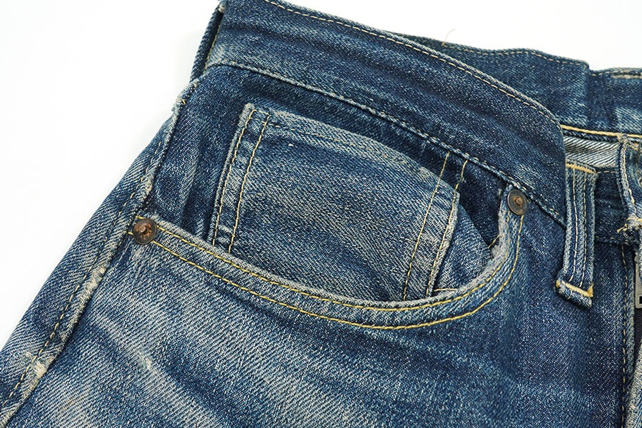 40's Levi's S503XXB WWⅡデニムパンツ アーキュエイトステッチ無し 味ありリペア 実寸(29x31位) AS IS