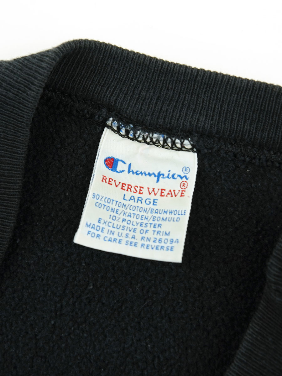 90'S CHAMPION REVERSE WEAVE ''MARSHALL'' BLACK (SIZE.LARGE) MADE
