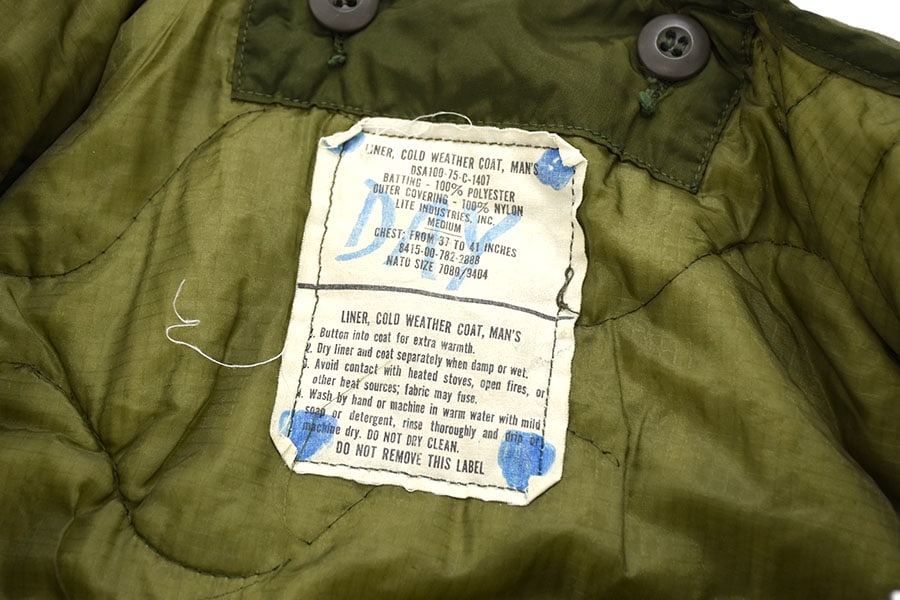 70's U.S.ARMY M-65 フィールドジャケット アルミジップ 表記(MEDIUM