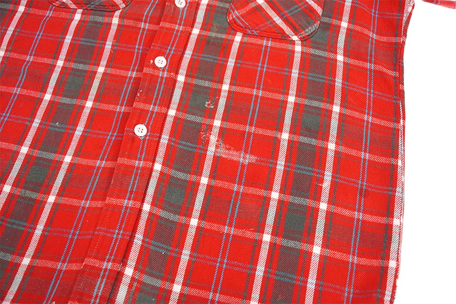 60's BIG MAC 好配色チェック フランネルシャツ レッド 表記(M) | NEW