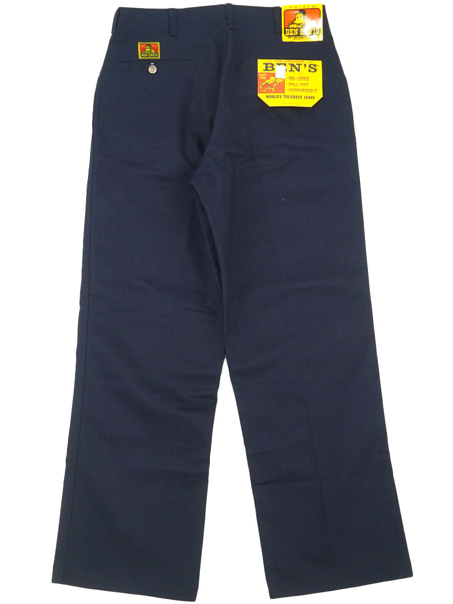 80's BEN DAVIS ワークパンツ ネイビー 表記(32x30) フラッシャー付き