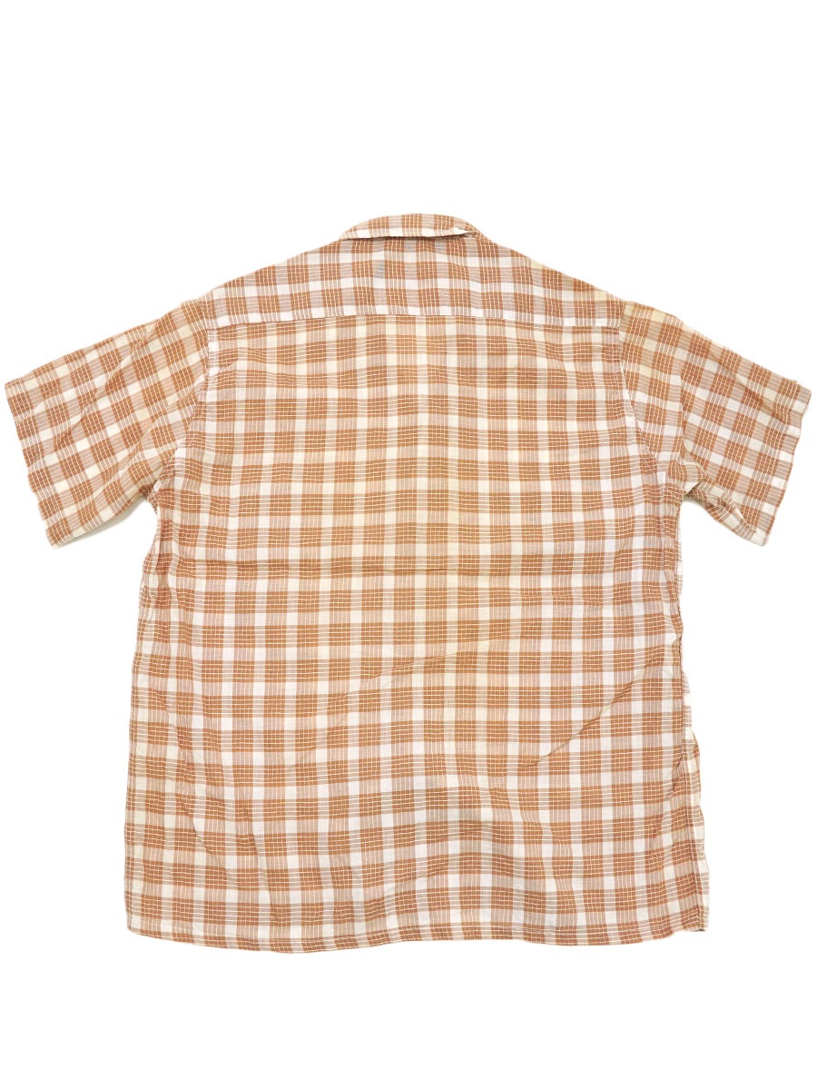 70'S PENNEY'S TOWNCRAFT PLAID S/S SHIRT (SIZE.MEDIUM) | NEW ITEM