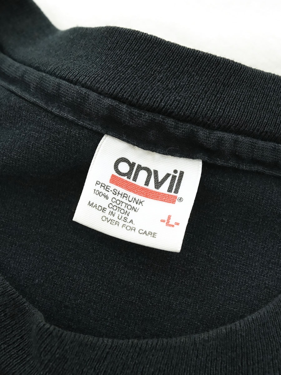 90's anvil ''Budweiser'' カエル 両面プリント Tシャツ 表記(L) USA製