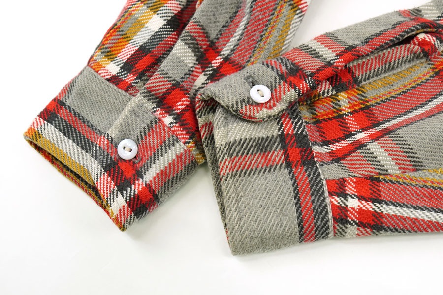 70's BIGMAC ネルシャツ 単色タグ 好配色 ブルー イエロー 皿ボタン 70's BIGMAC ネルシャツ 単色タグ 好配色 ブルー イエロー 皿