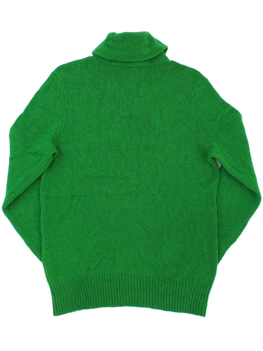 ラルフローレン ショールカラー ウールニットセーター グリーン 表記(M