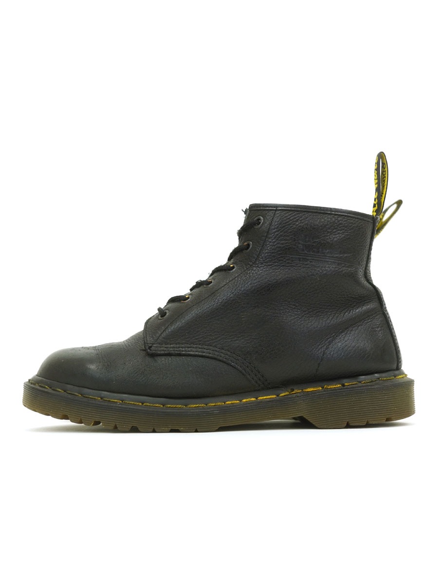 DR. MARTENS 101 GRAINED LEATHER 6-EYELET SHOES (SIZE.UK 9) MADE IN