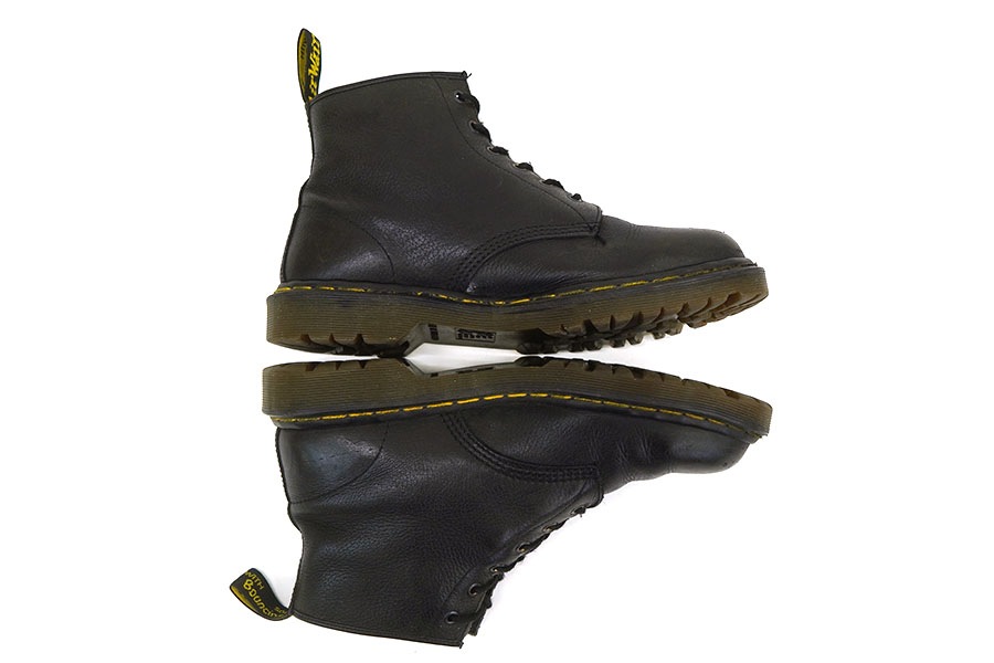 DR. MARTENS 101 GRAINED LEATHER 6-EYELET SHOES (SIZE.UK 9) MADE IN