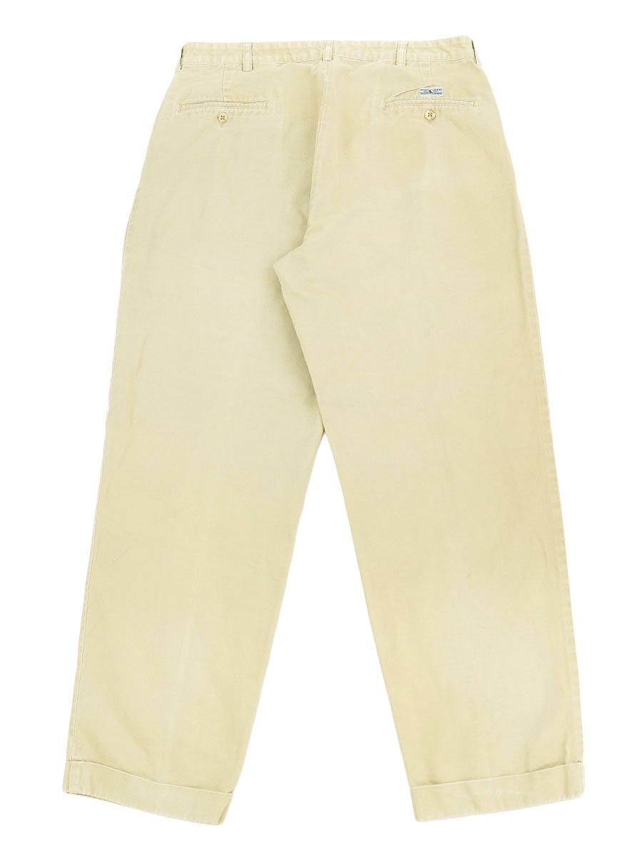 RALPH LAUREN 2 TUCK CHINO PANTS BEIGE (SIZE.W36 L30) MADE IN USA