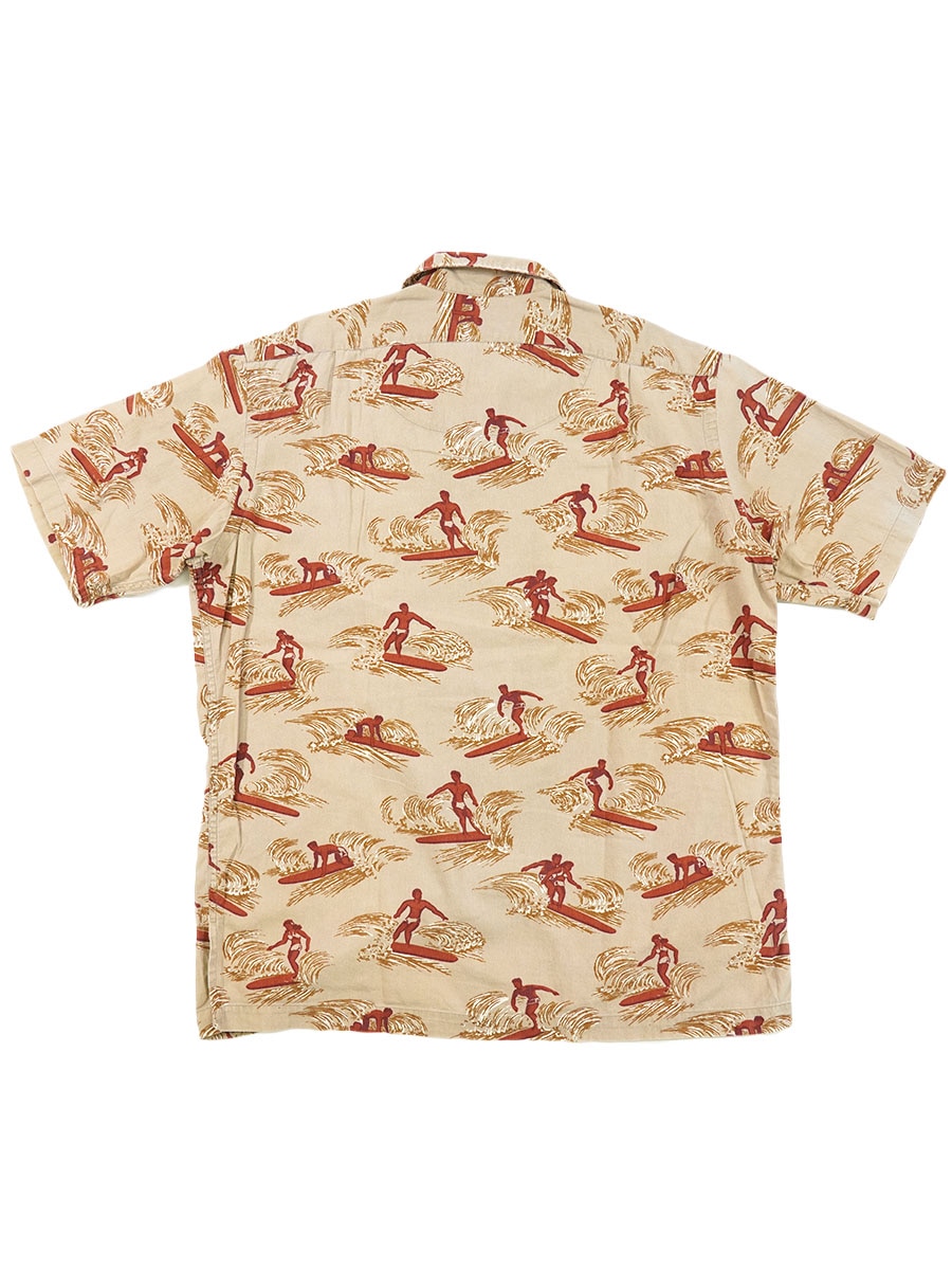 ラルフローレン サーファープリント ループカラー半袖シャツ 表記(M) レア