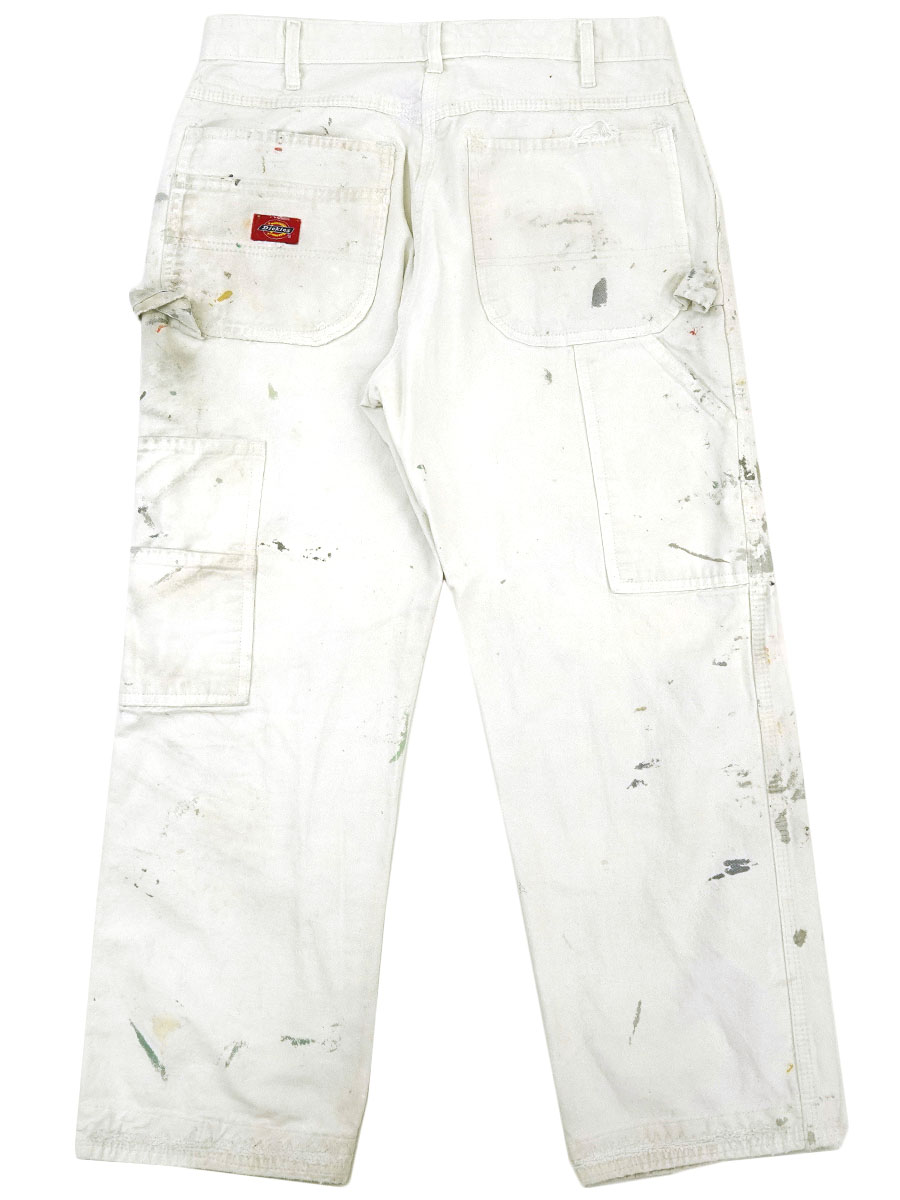 00's Dickies ペインターパンツ ペンキ飛び ホワイト 実寸(32x26.5位