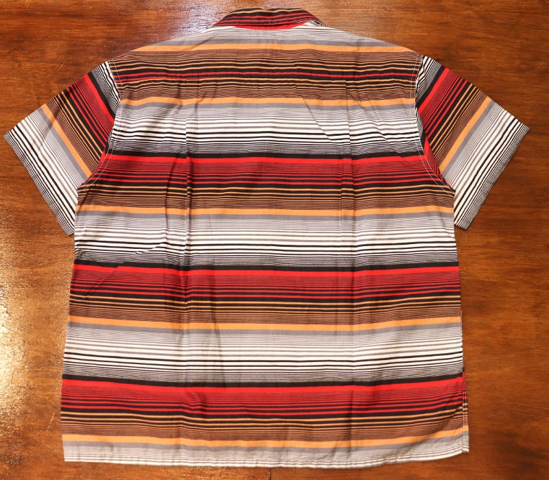 1950s BORDER SHIRT , Size L