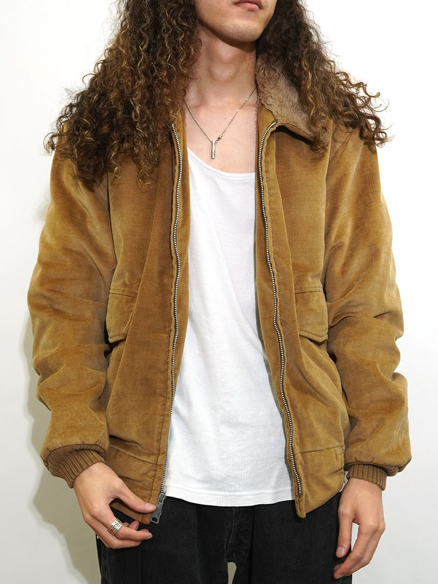 70's CaCraft G-1タイプ ボアジャケット ブラウン 実寸(L位) | すべて