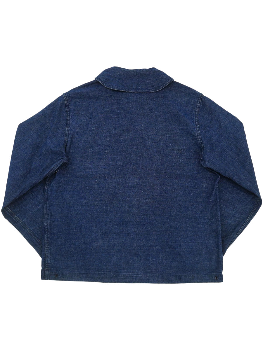 40's U.S.NAVY アンカーチェンジボタン ショールカラー デニム