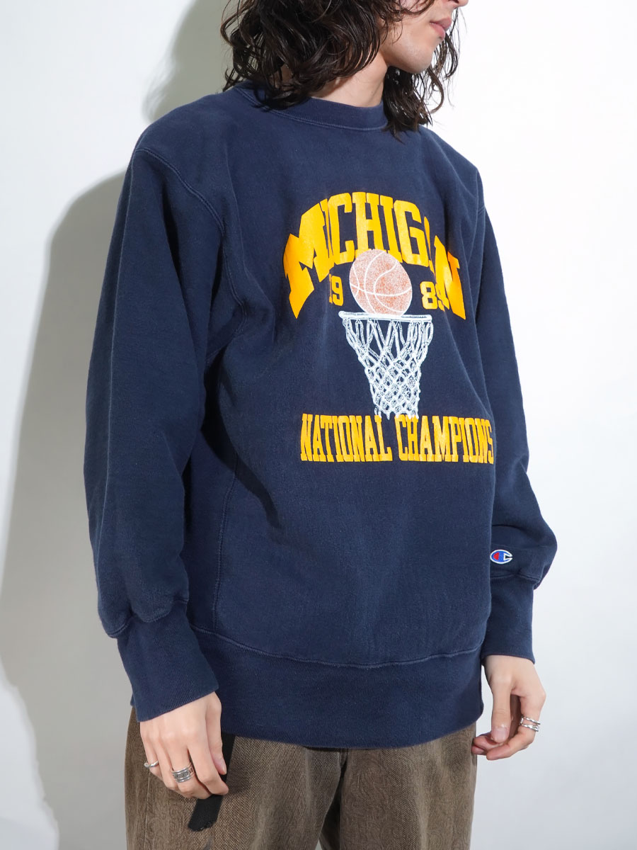 80'S CHAMPION REVERSE WEAVE CRUE ''MICHIGAN 1989 NATIONAL