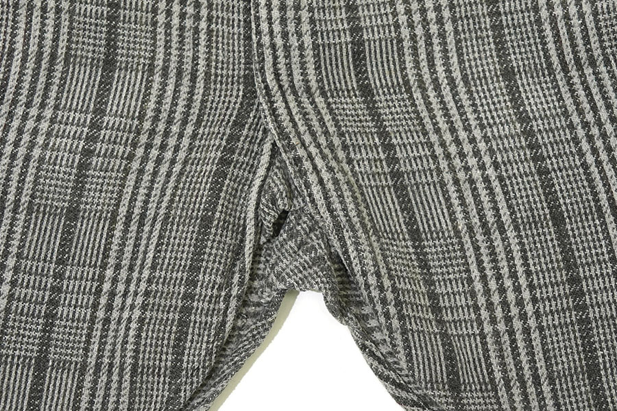 60's PENNEY'S ブラック/グレー チェック 皿ボタン マチ付き フランネルシャツ 表記(S)