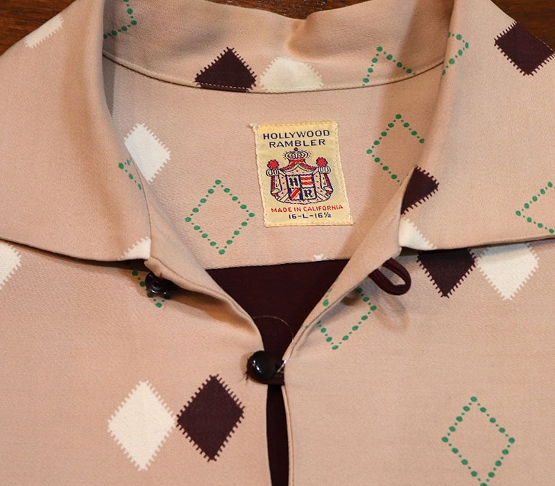 1950s L/S ARGYLE SHIRT , Size L