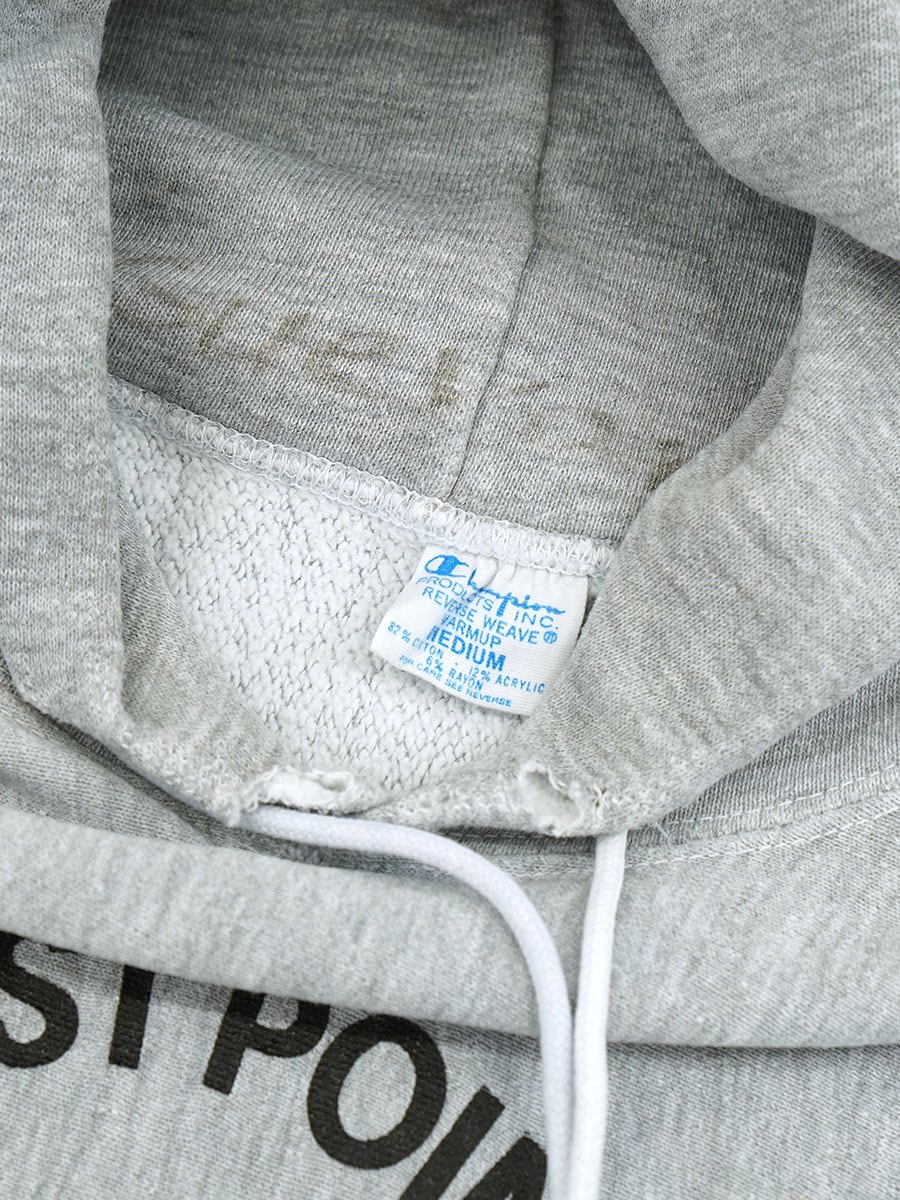 70's 単色タグ チャンピオンRWパーカ ''WEST POINT PREP'' グレー 表記