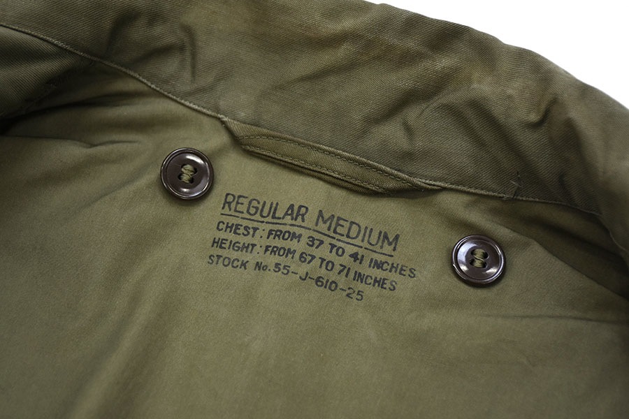 52's U.S.ARMY M-51 フィールドジャケット 表記(REGULAR-MEDIUM