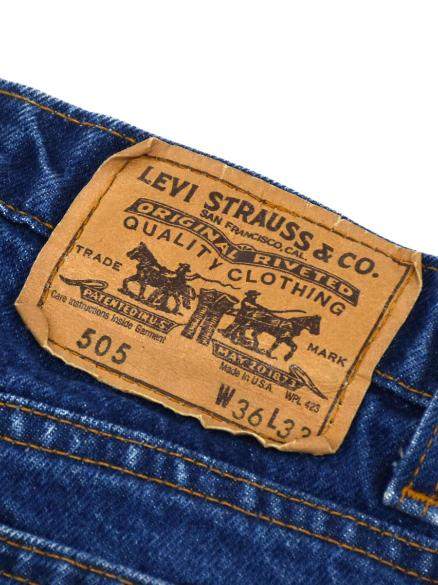 90's Levi's 505 デニムパンツ 美ブルー 表記(36ｘ33) USA製