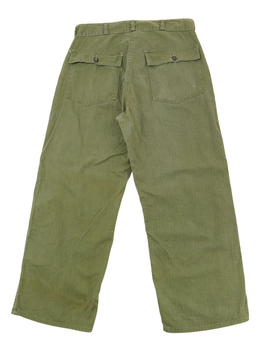 40's～ ヘリンボーンツイル ベイカーパンツ ボタンフライ 実寸(32x26位