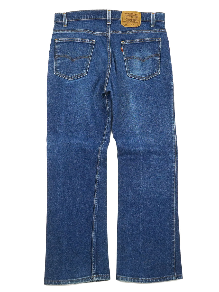 【極美品】Levi's 517 90sブーツカットUSA製W34L36 90's LEVI'S 517 ストレッチ デニムパンツ ブーツカット 薄ヒゲ 良