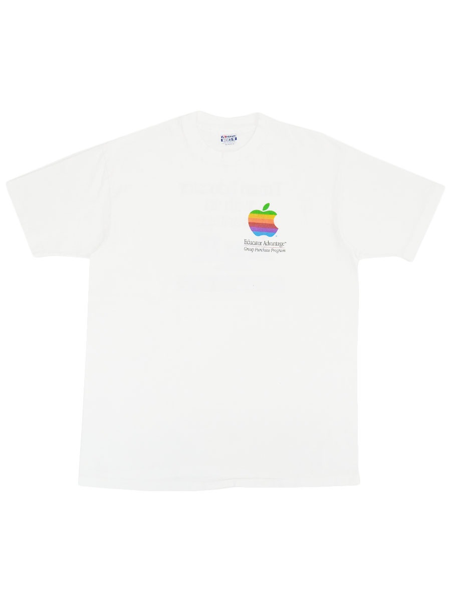 90's Hanes Apple ''Macintosh'' 両面プリント Tシャツ ホワイト 表記