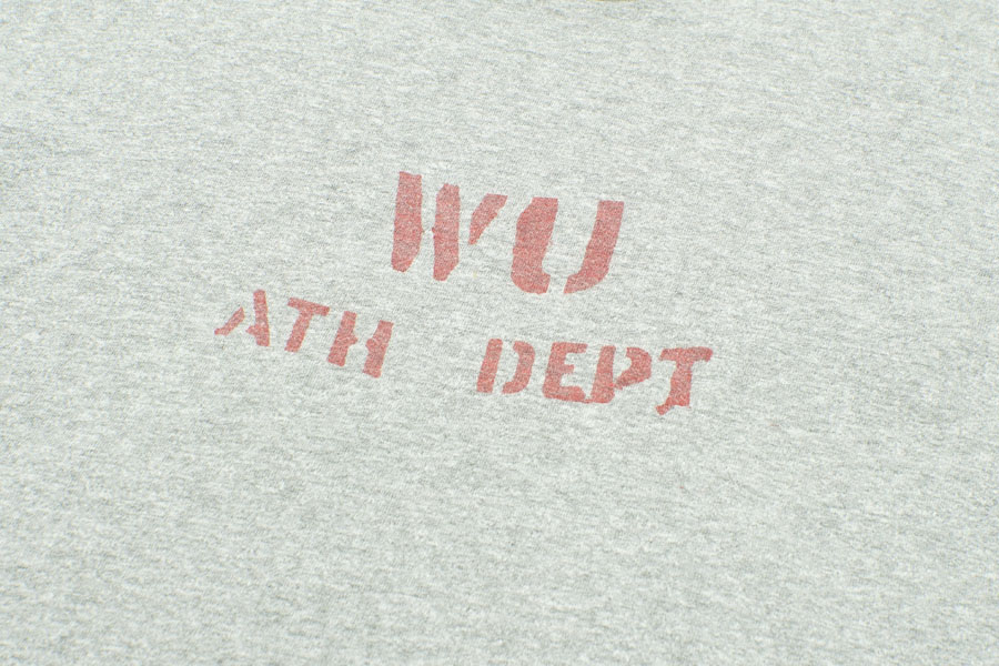 70's バータグ チャンピオン ''WU ATH DEPT'' ステンシル 霜降りTシャツ 表記(L)