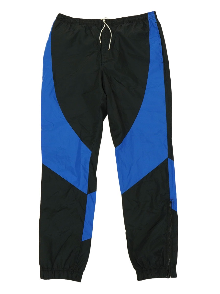 80's 紺タグ NIKE ''AIR JORDAN'' 2トーン切り替え ナイロンパンツ 黒青 表記(L)