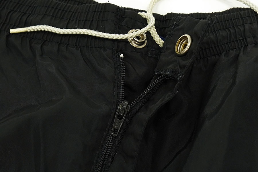 80's 紺タグ NIKE ''AIR JORDAN'' 2トーン切り替え ナイロンパンツ 黒青 表記(L)