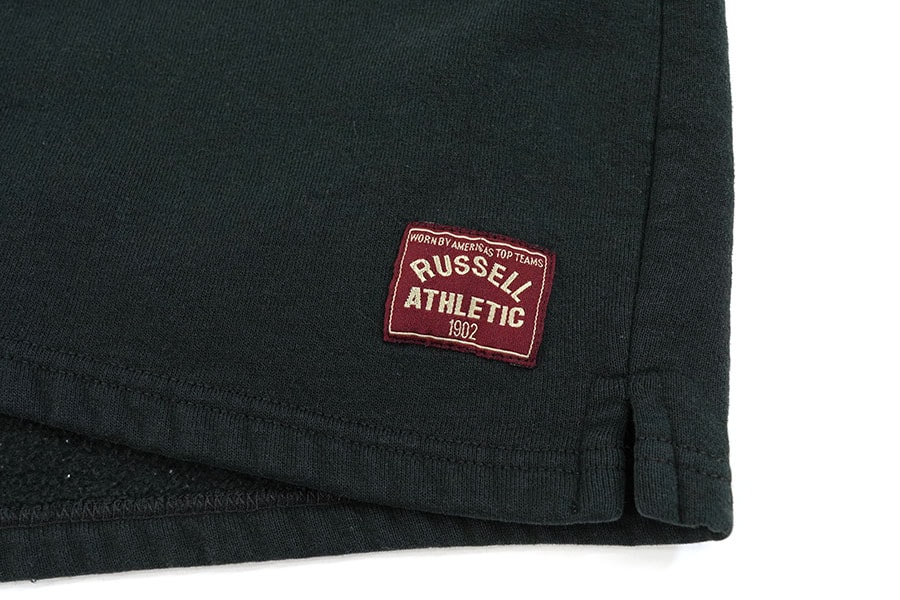 90's RUSSELL ATHLETIC ヘンリーネックスウェット 無地黒 表記(XL) USA