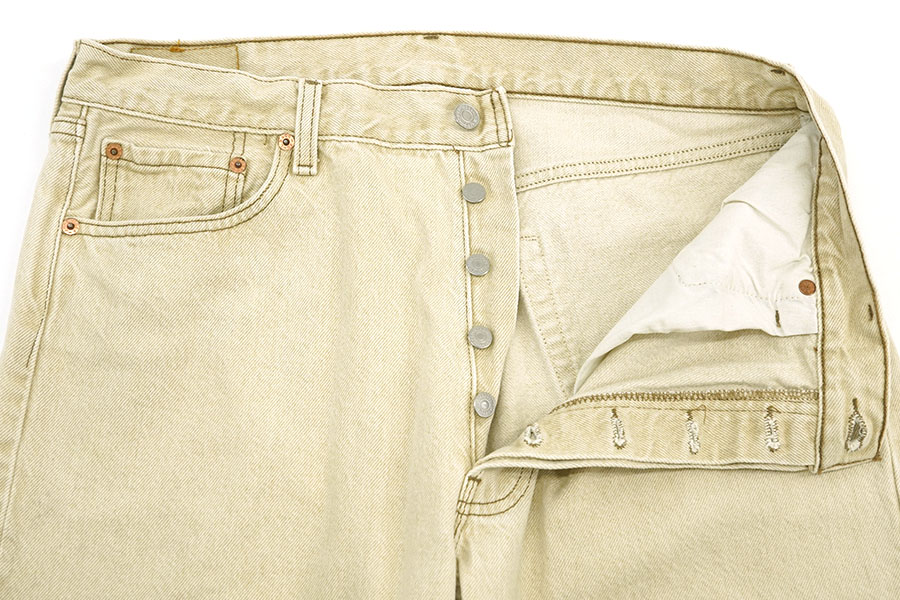 90'S LEVI'S 501 COLOR JEANS IVORY (SIZE.W36 L32) MADE IN USA | NEW