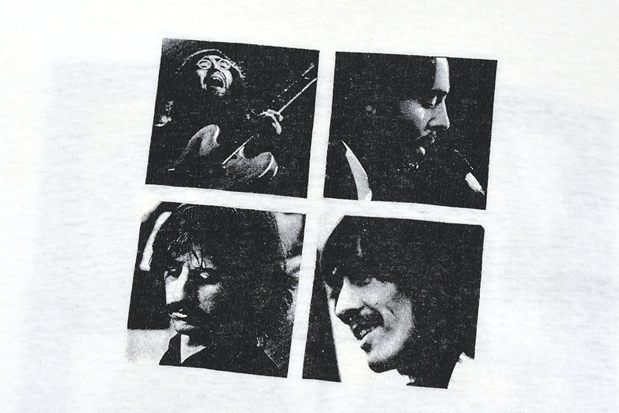 THE BEATLES　LET IT BE　両面プリントTシャツ　鬼フェード　黒 THE BEATLES LET IT BE 両面プリントTシャツ 鬼フェード 黒