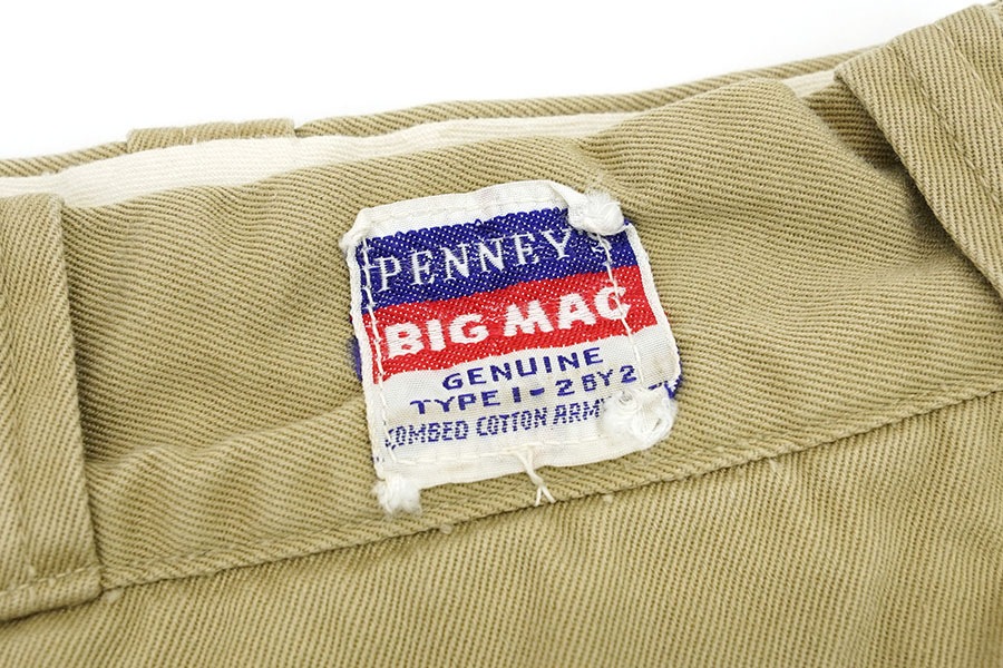 60's BIG MAC ジッパーフライ チノパンツ 実寸(36x29位) | SOLD