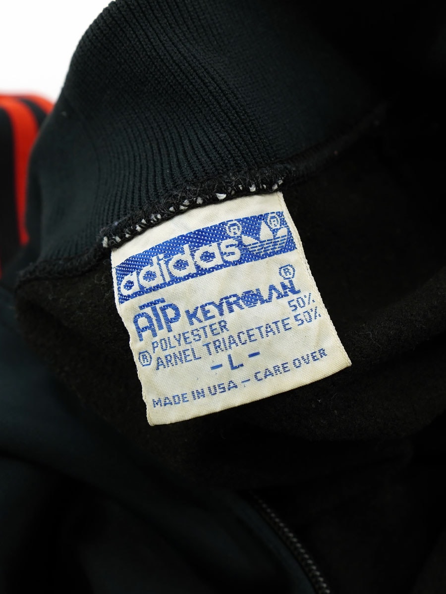 70's adidas ATPジャージ 黒×赤 表記(L) USA製 | NEW ITEM