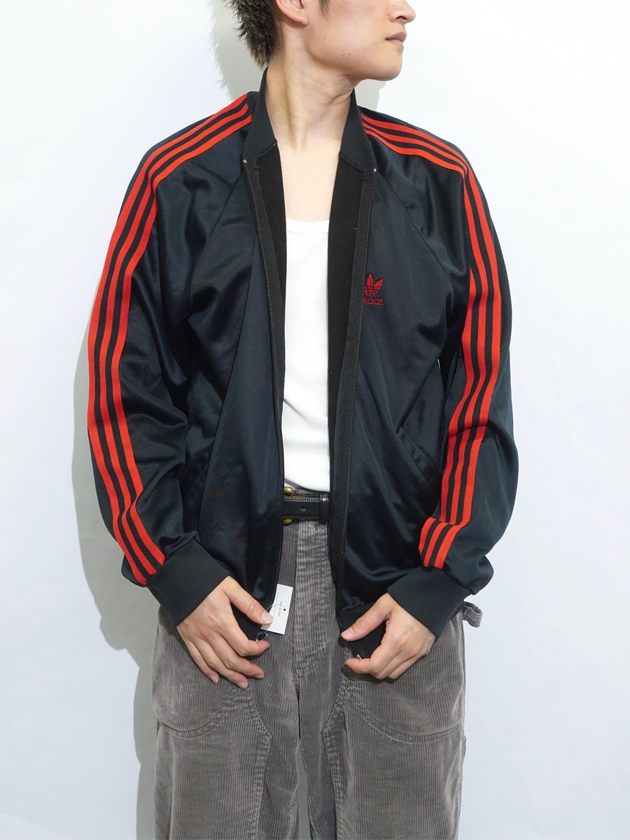  黒/赤 ジャージ atp L表記 70's adidas ATPジャージ 黒×赤 表記(L) USA製 | すべての商品