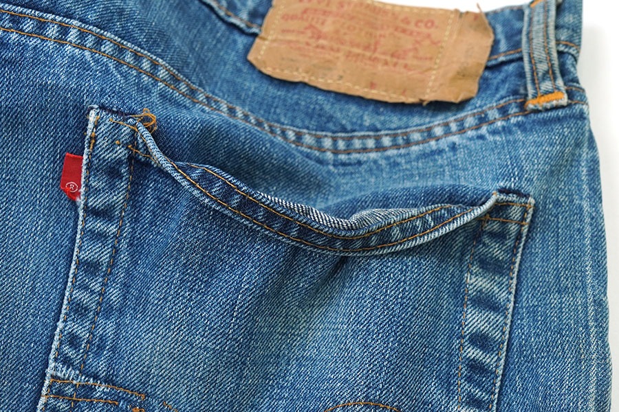 60's Levi's 505 BIG-E デニムパンツ 良色落ち 実寸(37x30位) 赤耳