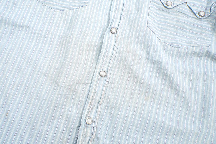 60'S El PECOS STRIPE PATTERN COTTON WESTERN SHIRT  (SIZE.15 1/2)