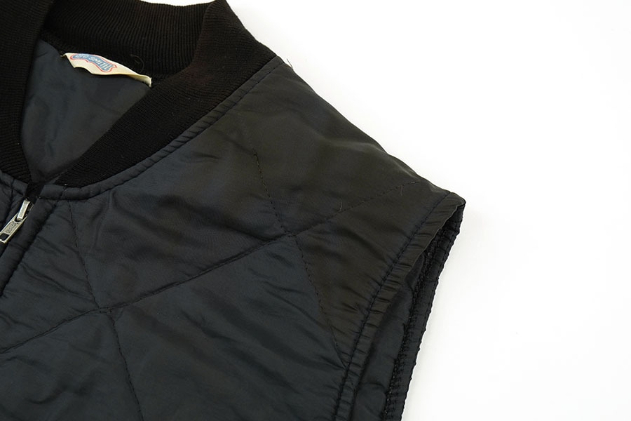 80'S BIG SMITH QUILTING VEST BLACK (APPROX.X LARGE) | NEW ITEM