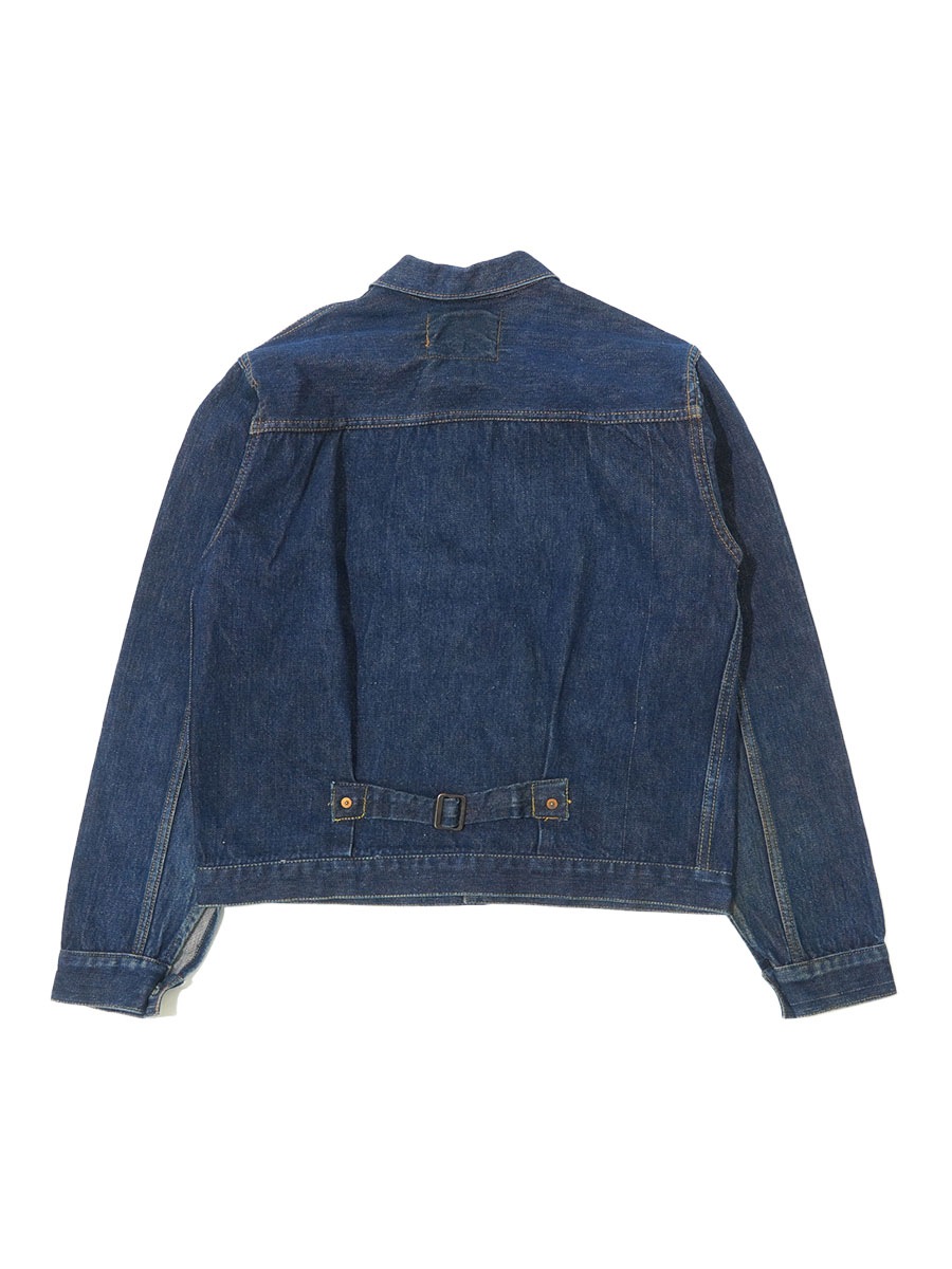 50's Levi's 506XX デニムジャケット スライドバックル 濃紺 実寸(42位) レザーパッチ残り