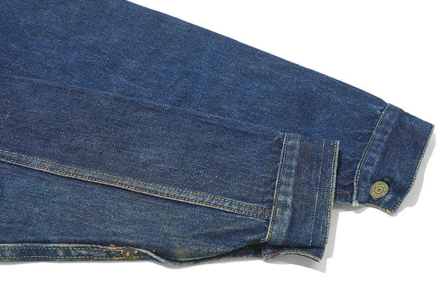 50's Levi's 506XX デニムジャケット スライドバックル 濃紺 実寸(42位) レザーパッチ残り