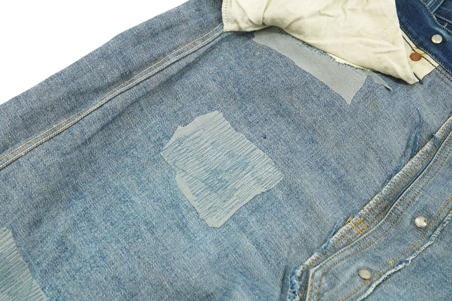 1930'S BLACK BEAR DENIM WORK PANTS (APPROX.W37 L30)