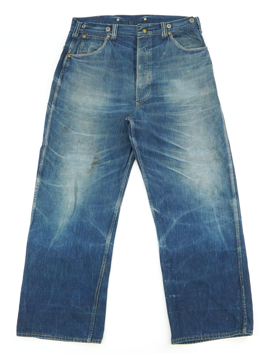 1930'S BLACK BEAR DENIM WORK PANTS (APPROX.W37 L30)