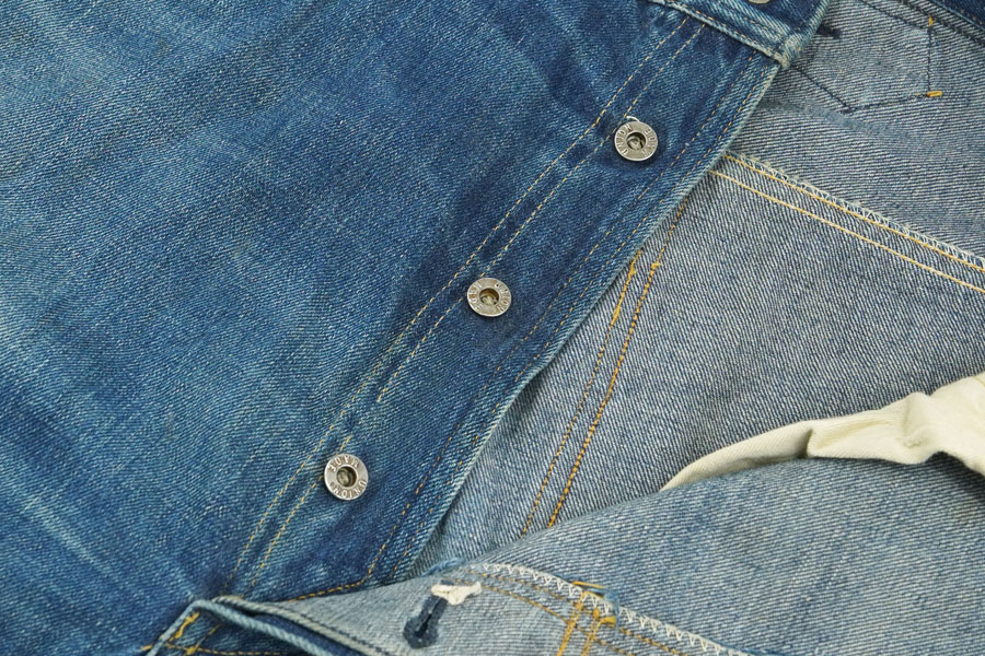 1930'S BLACK BEAR DENIM WORK PANTS (APPROX.W37 L30)