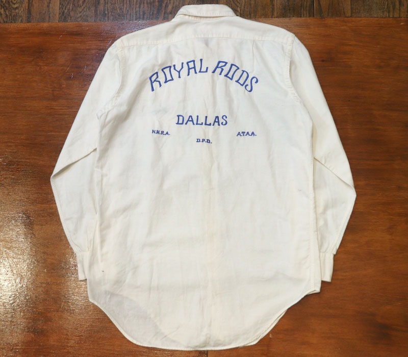 1960s L/S CAR CLUB SHIRT , Size ML